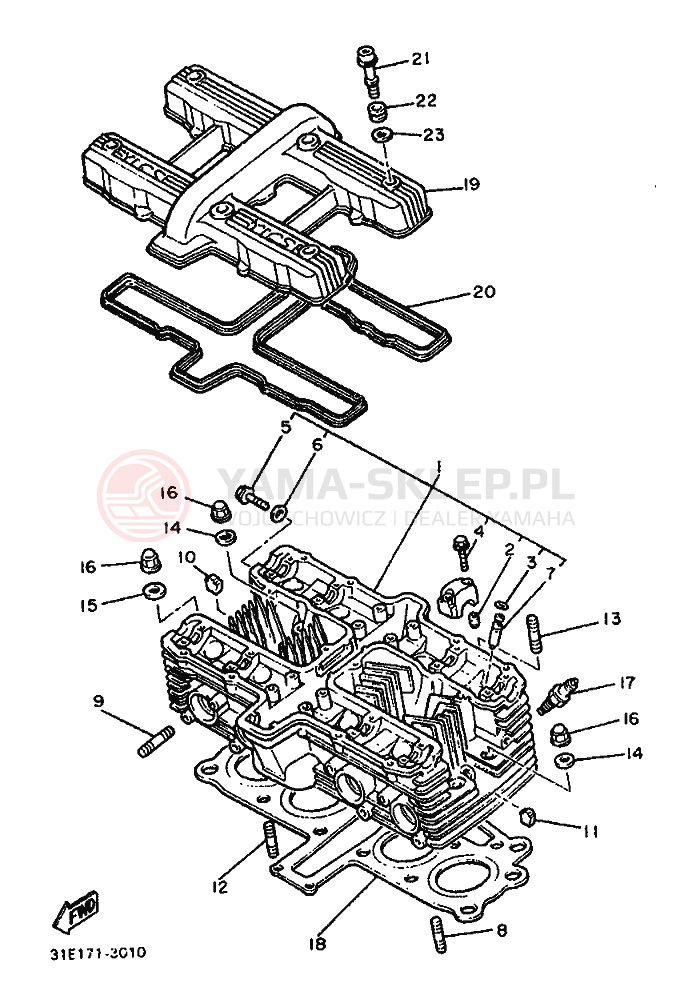 Schemat "głowica" do Yamaha XJ900