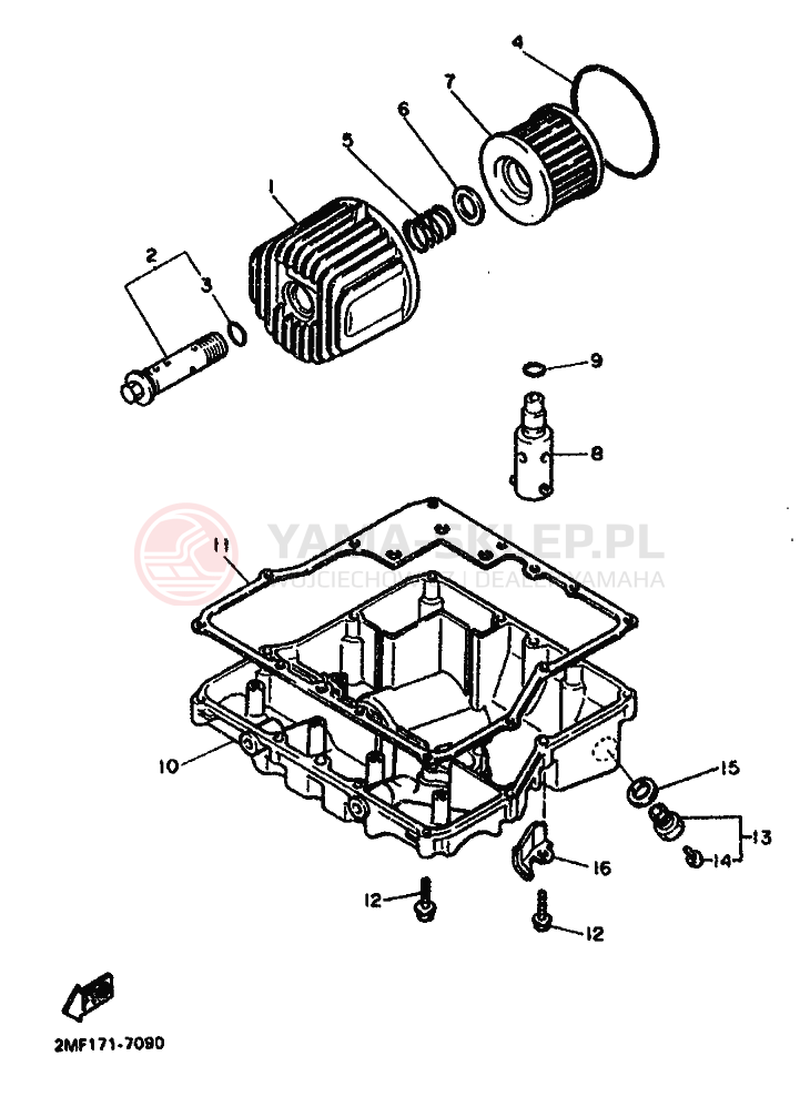 Schemat "Filtr oleju" do Yamaha FZ750