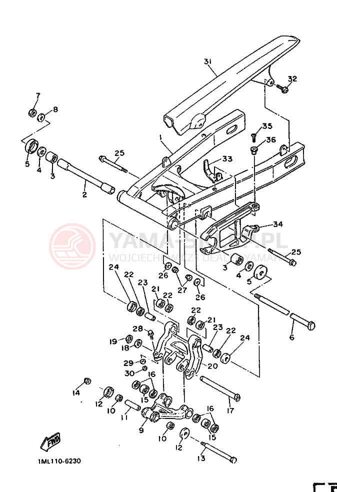 Schemat "wahacz" do Yamaha FZ750