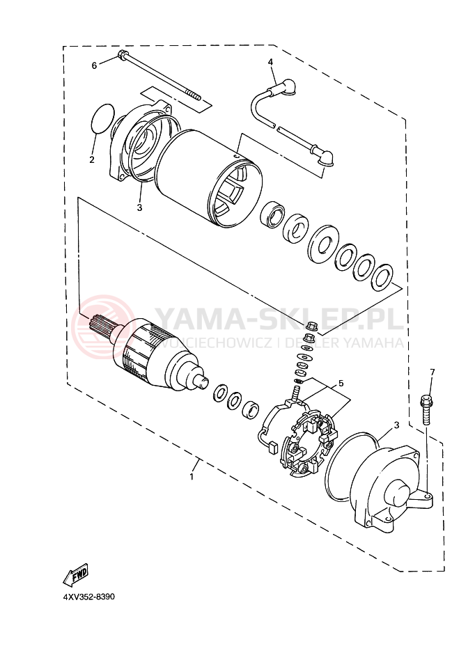 Schemat "rozrusznik" do Yamaha YZF-R1 R1