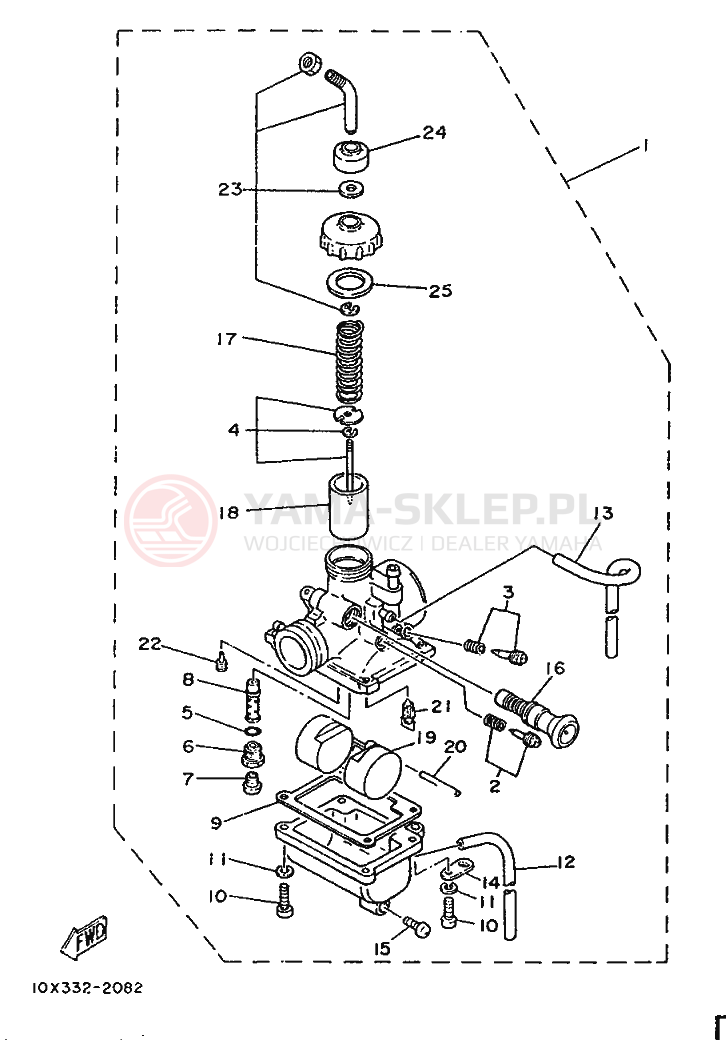 Schemat "Gaźnik" do Yamaha RD75LC