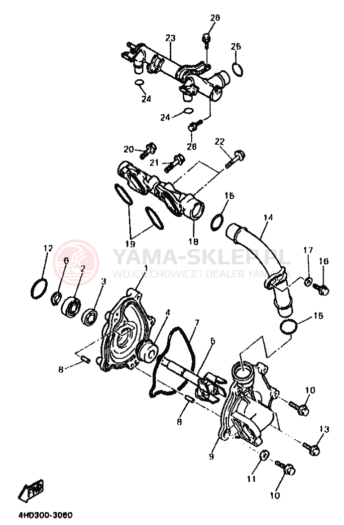 Schemat "Pompa wody" do Yamaha YZF750R