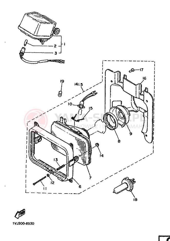 Schemat "układ elektryczny" do Yamaha XT600Z