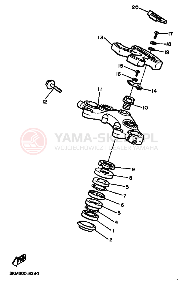 Schemat "Półki zawieszenia" do Yamaha XJ600