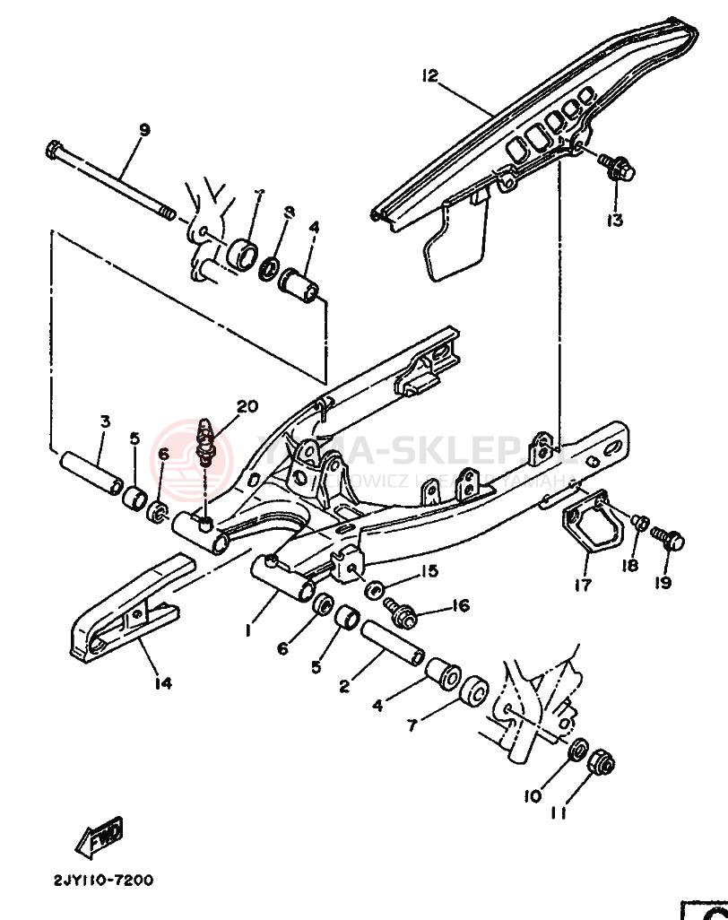Schemat "wahacz" do Yamaha TW200E
