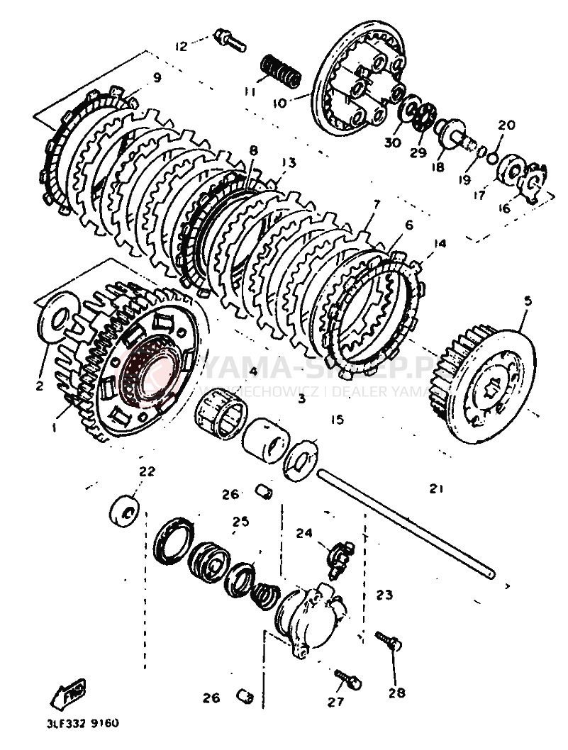 Schemat "sprzęgło" do Yamaha FZR1000