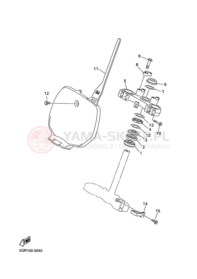 Schemat "Półki zawieszenia" do Yamaha YZ400F