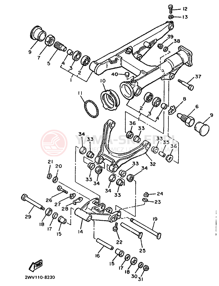 Schemat "wahacz" do Yamaha XVZ13TD VENTURE ROYAL