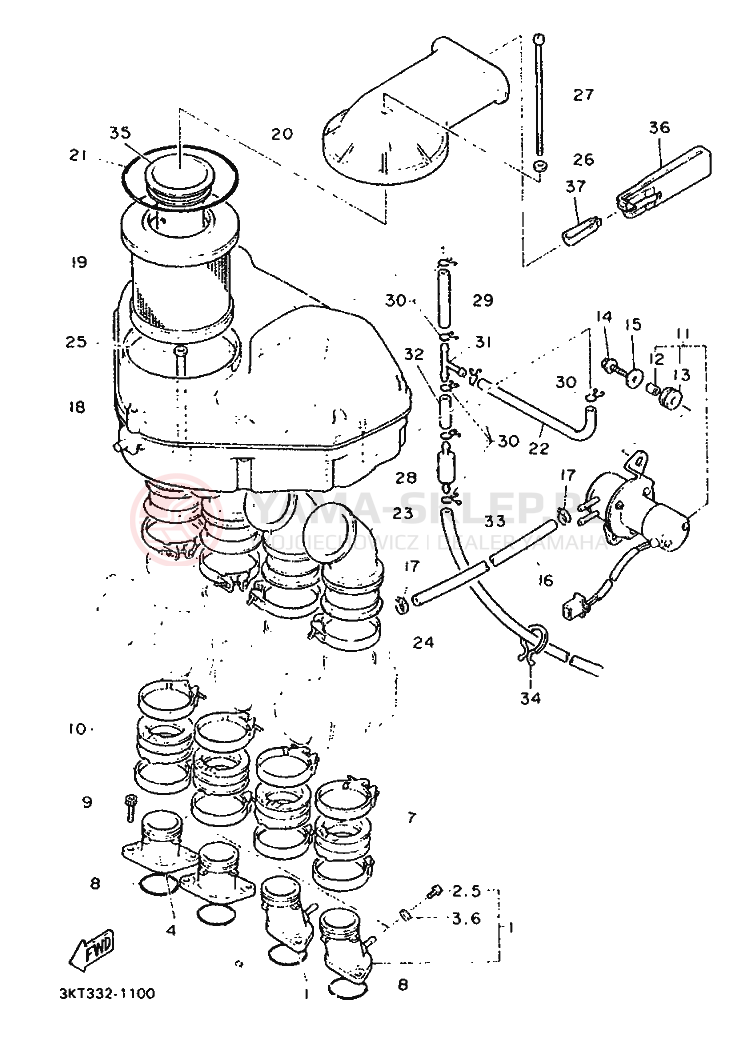 Schemat "Wtrysk paliwa" do Yamaha FZ750 GENESIS