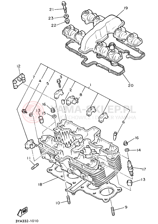 Schemat "głowica" do Yamaha FJ1200