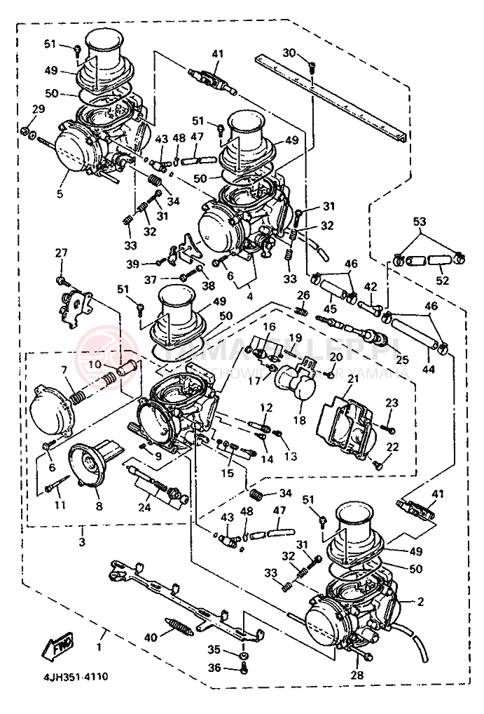 Schemat "Gaźnik" do Yamaha FZR600R
