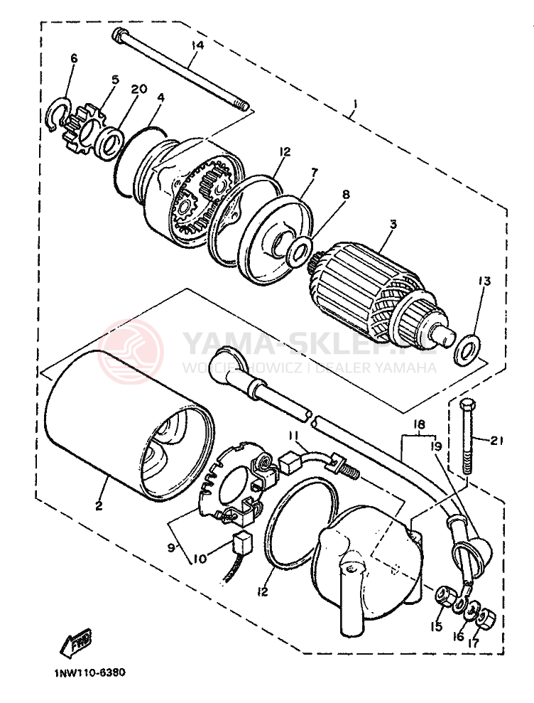 Schemat "rozrusznik" do Yamaha XJ900F