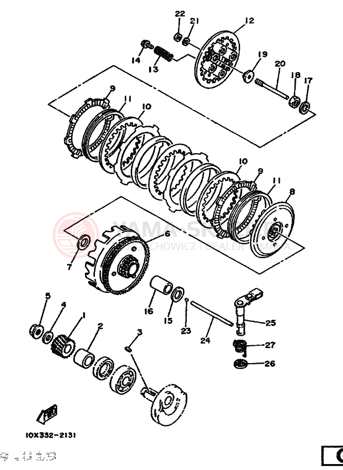 Schemat "sprzęgło" do Yamaha RD75LC