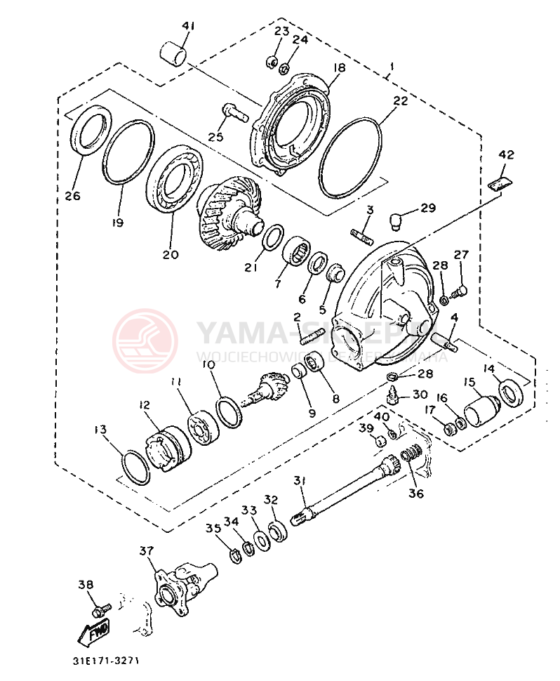 Schemat "WAŁ NAPĘDOWY" do Yamaha XJ900F