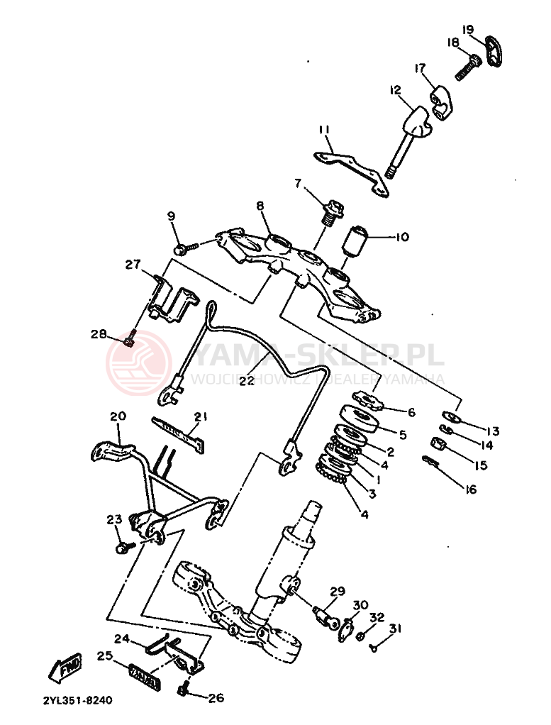 Schemat "Półki zawieszenia" do Yamaha XV535