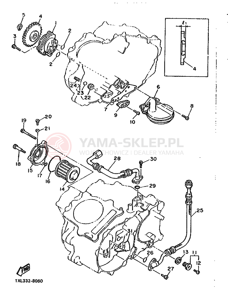 Schemat "Pompa olejowa" do Yamaha SRX600