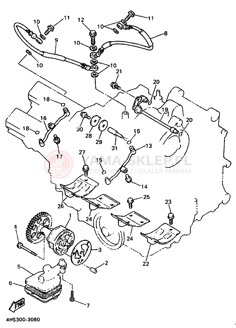 Schemat "Pompa olejowa" do Yamaha YZF750SP