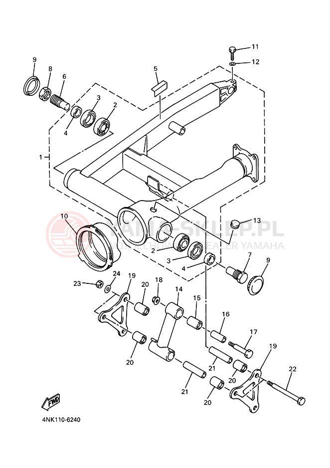 Schemat "wahacz" do Yamaha XVZ1300A ROYALSTAR