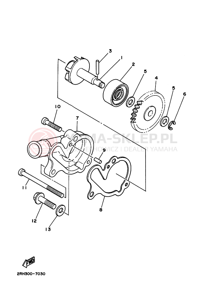 Schemat "Pompa wody" do Yamaha TZR125