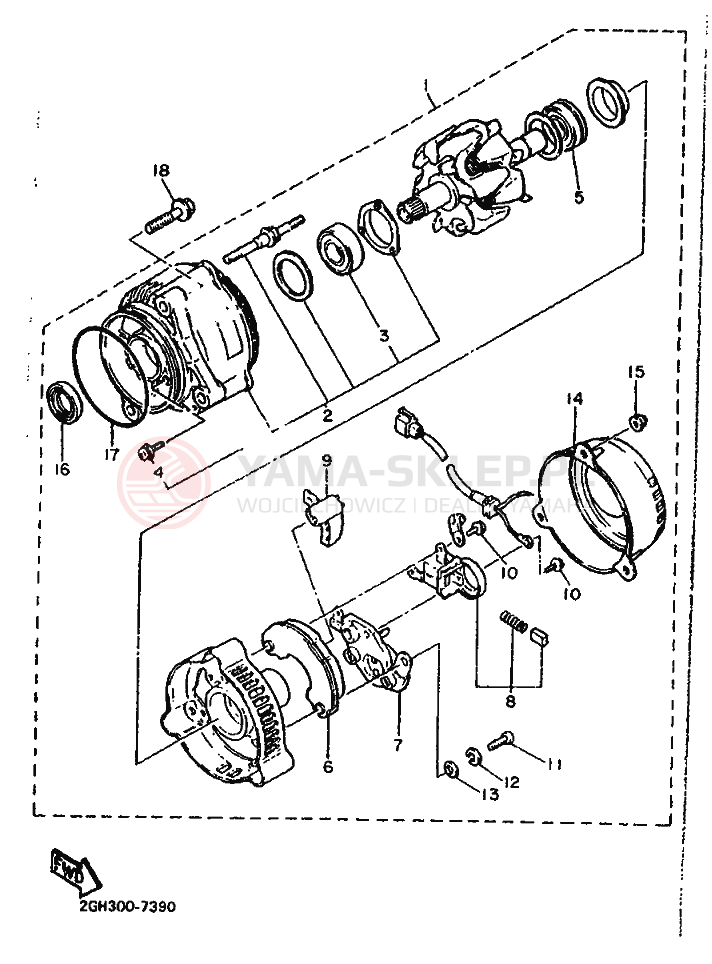Schemat "prądnica" do Yamaha FJ1200