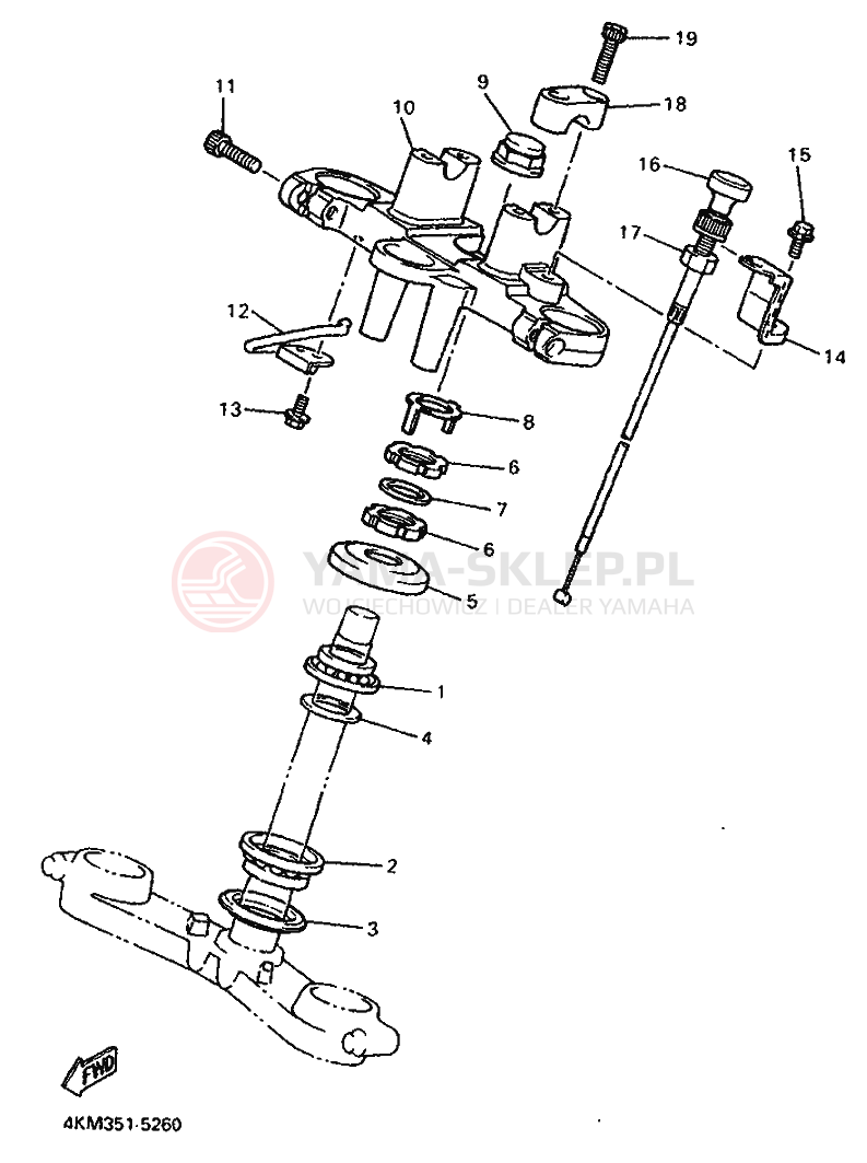 Schemat "Półki zawieszenia" do Yamaha XJ900S DIVERSION