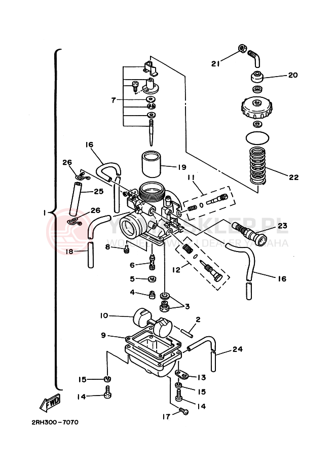 Schemat "Gaźnik" do Yamaha TZR125