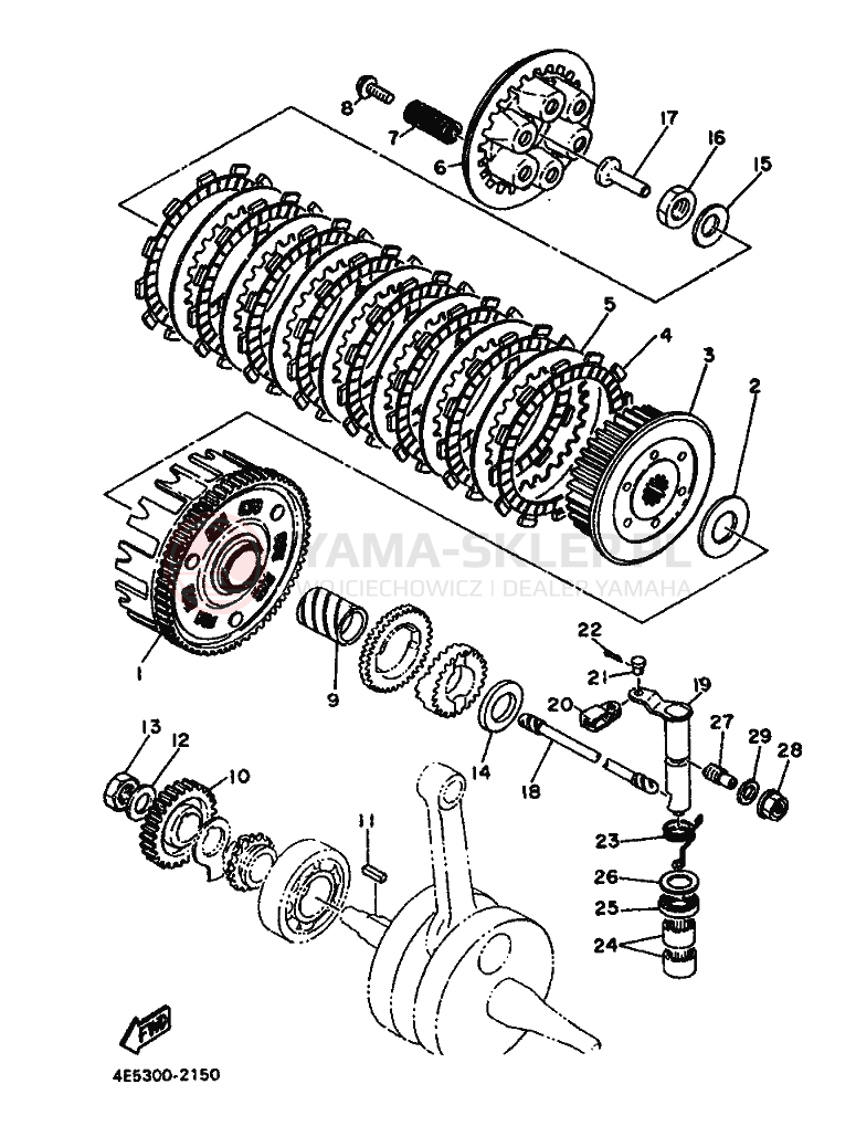 Schemat "sprzęgło" do Yamaha XT500