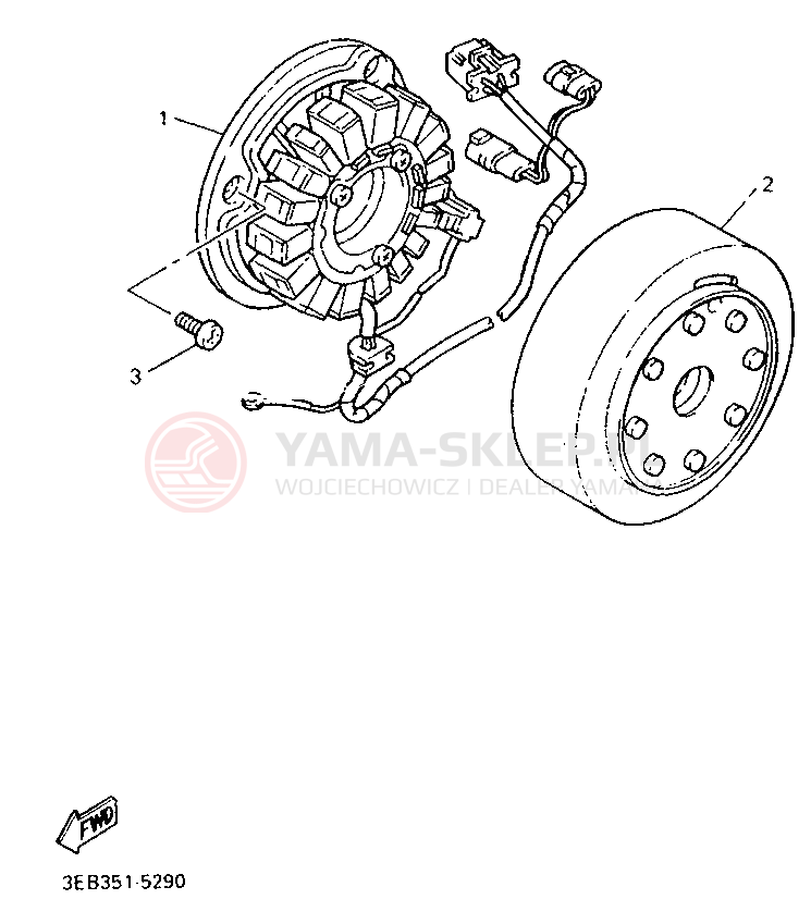Schemat "prądnica" do Yamaha SR500