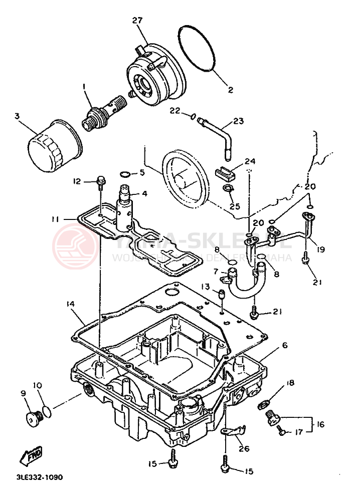 Schemat "Filtr oleju" do Yamaha FZR1000