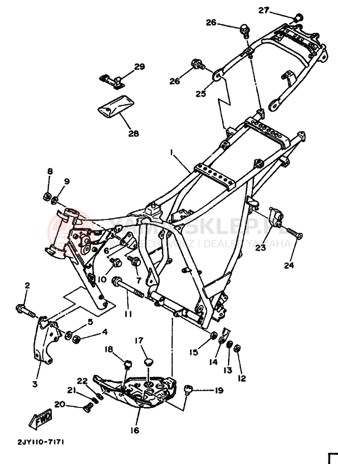 Schemat "rama" do Yamaha TW200E