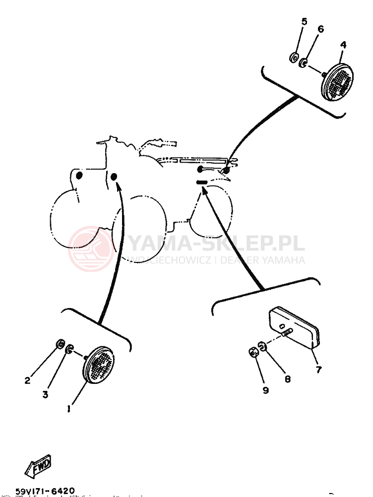 Schemat "układ elektryczny" do Yamaha MOTO 4 - 250