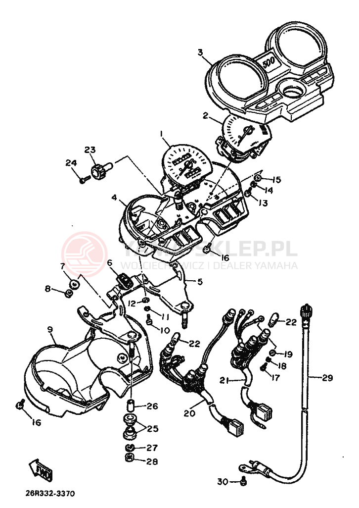 Schemat "licznik" do Yamaha VIRAGO