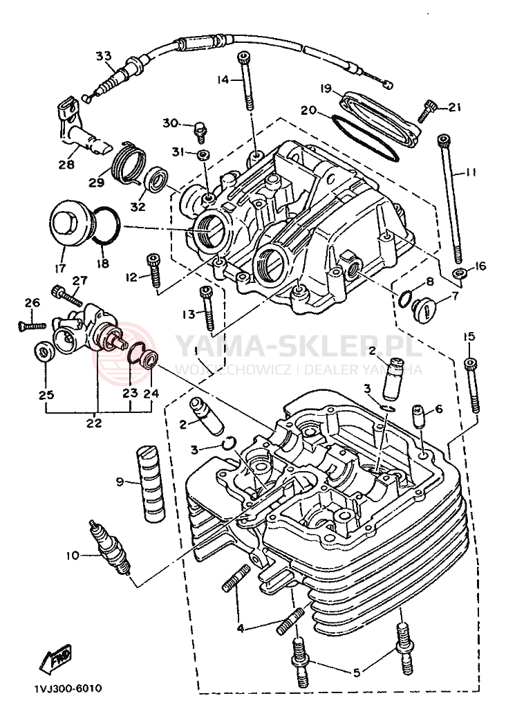 Schemat "głowica" do Yamaha XT600Z