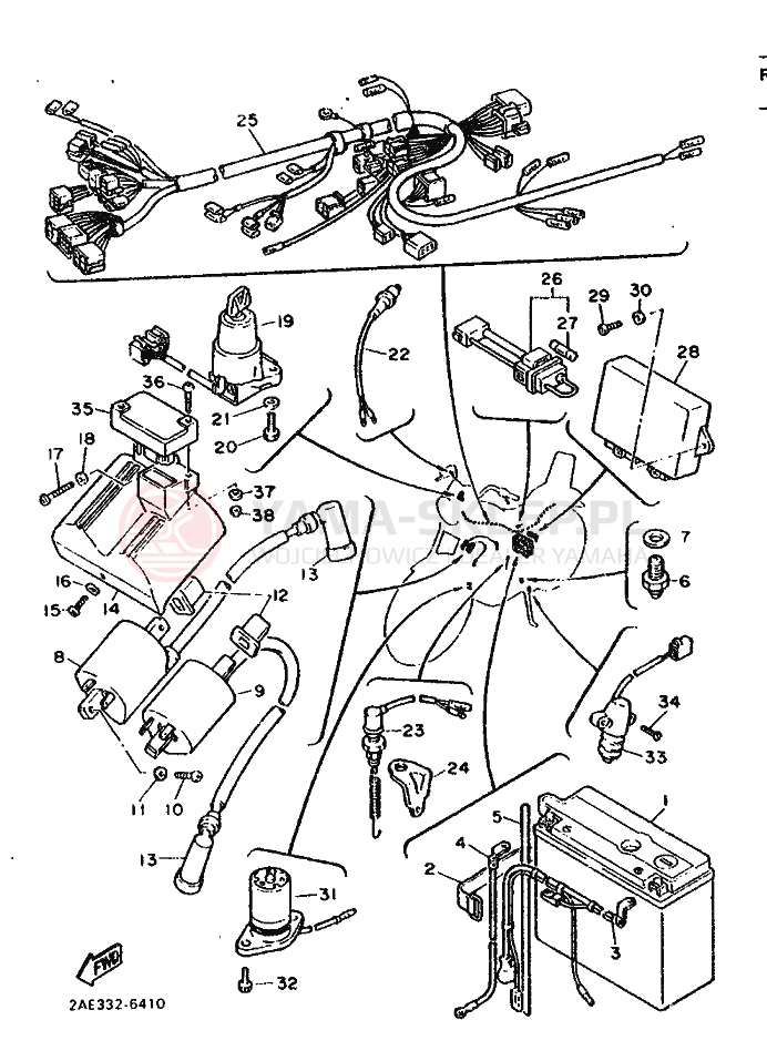 Schemat "układ elektryczny" do Yamaha XV1000