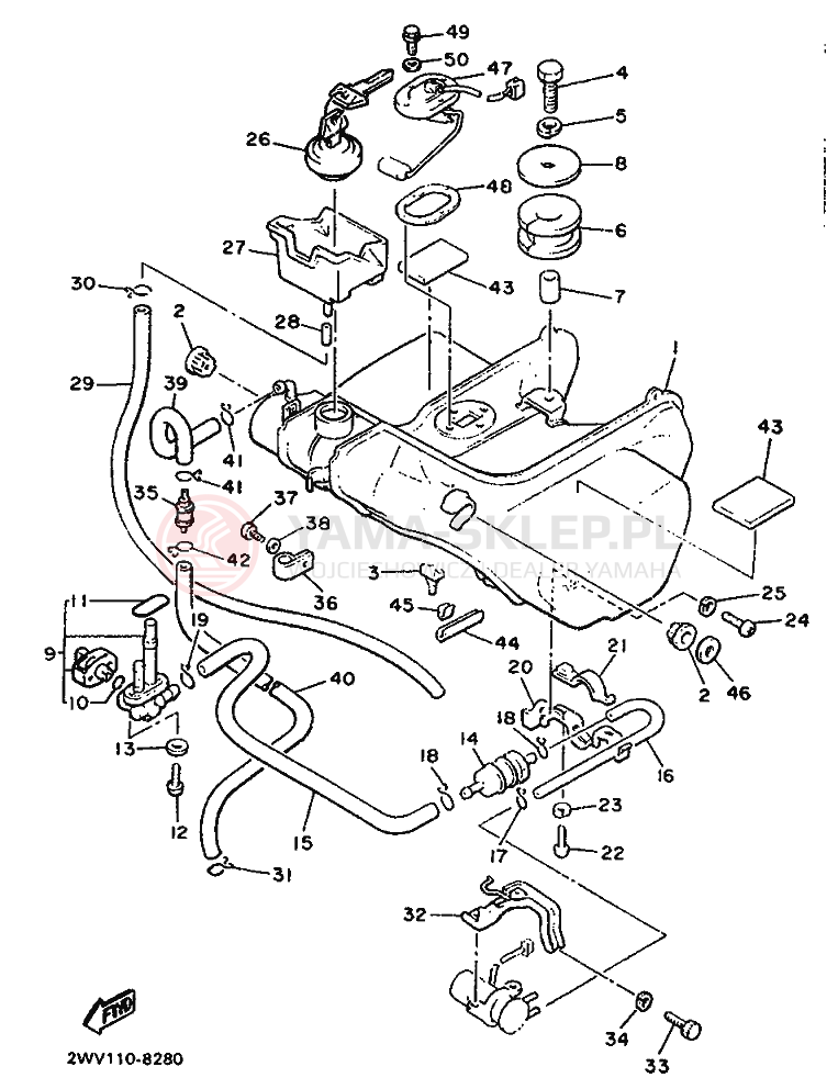 Schemat "zbiornik paliwa" do Yamaha XVZ12TD VENTURE ROYAL