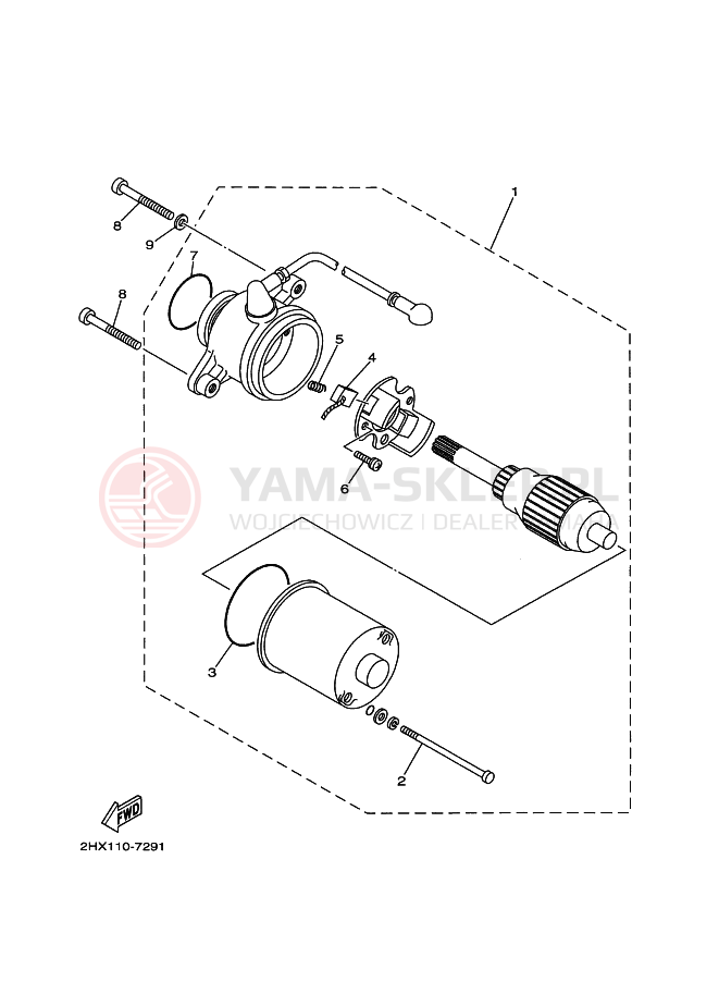 Schemat "rozrusznik" do Yamaha YFM50
