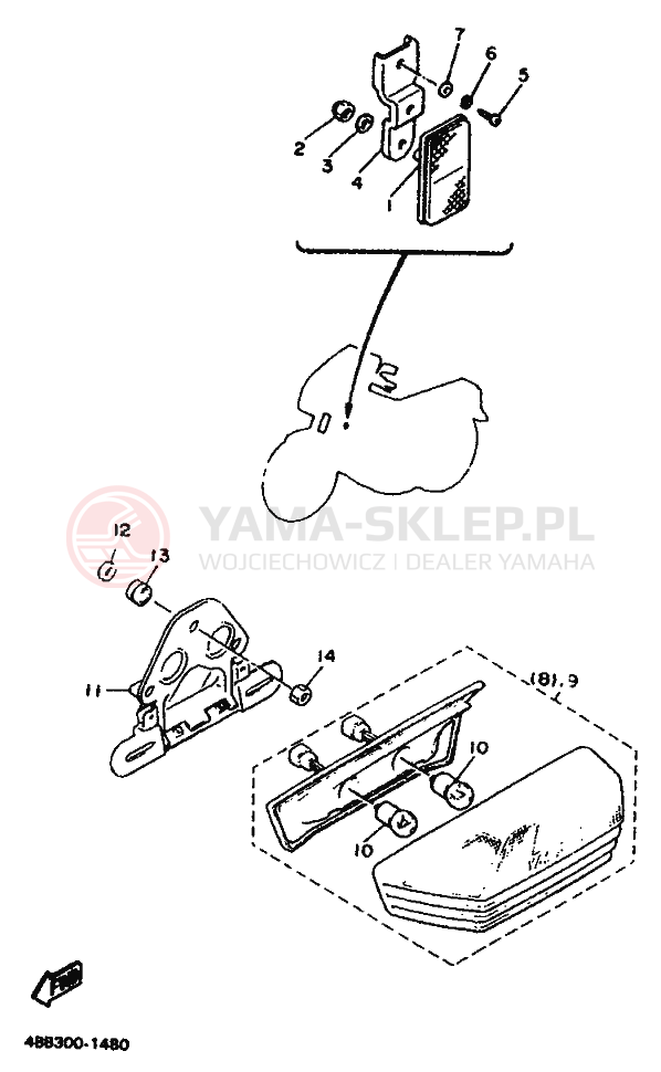 Schemat "układ elektryczny" do Yamaha XJ900