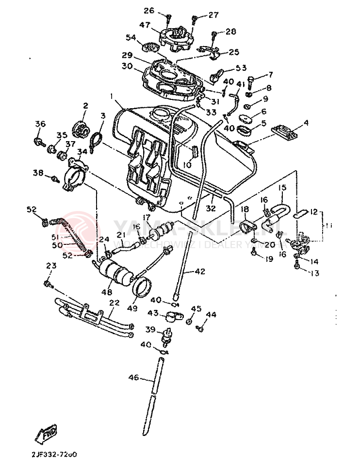 Schemat "zbiornik paliwa" do Yamaha FZX750