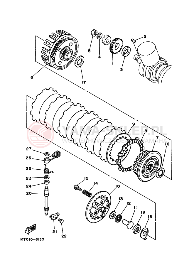 Schemat "sprzęgło" do Yamaha TDR250