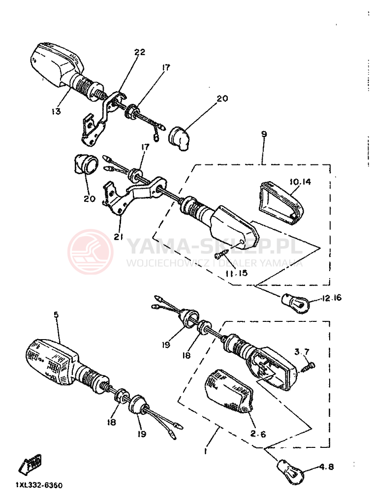 Schemat "kierunkowskazy" do Yamaha SRX600