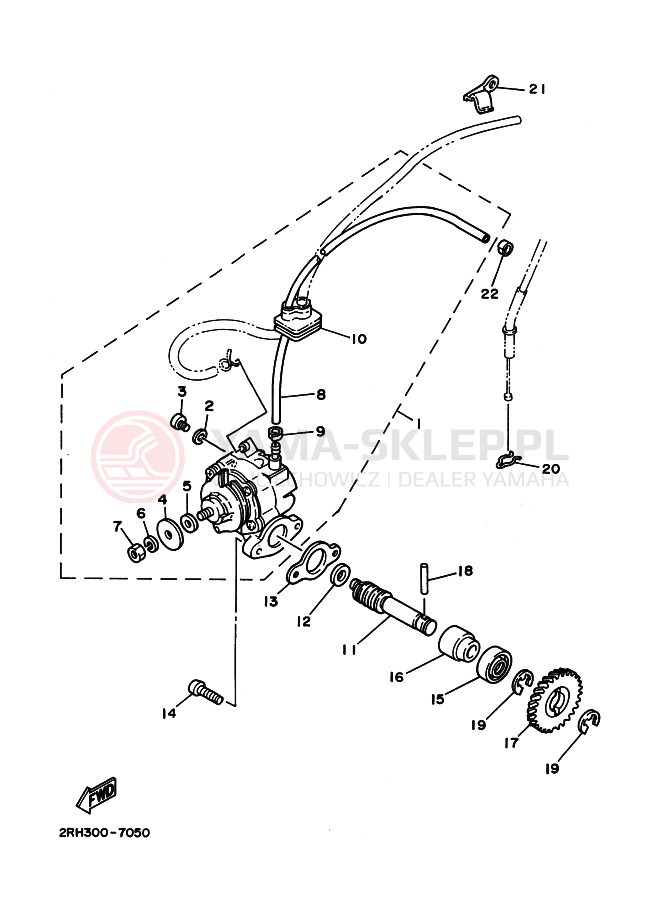 Schemat "Pompa olejowa" do Yamaha TZR125