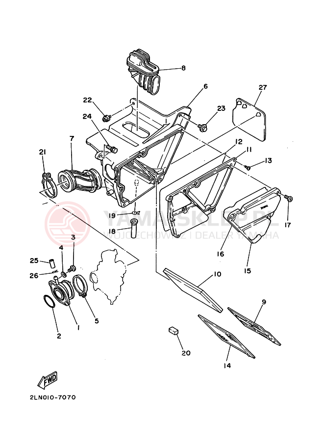 Schemat "Wtrysk paliwa" do Yamaha XT225 SEROW