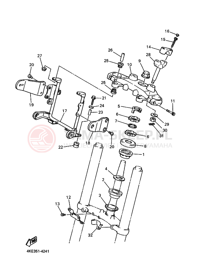 Schemat "Półki zawieszenia" do Yamaha XJ600N