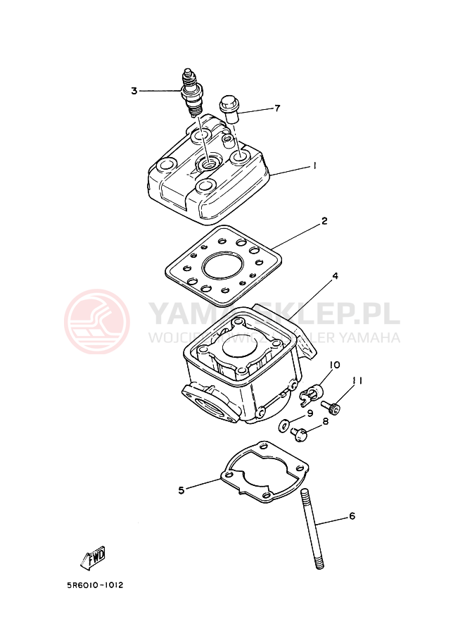 Schemat "cylinder" do Yamaha RZ50