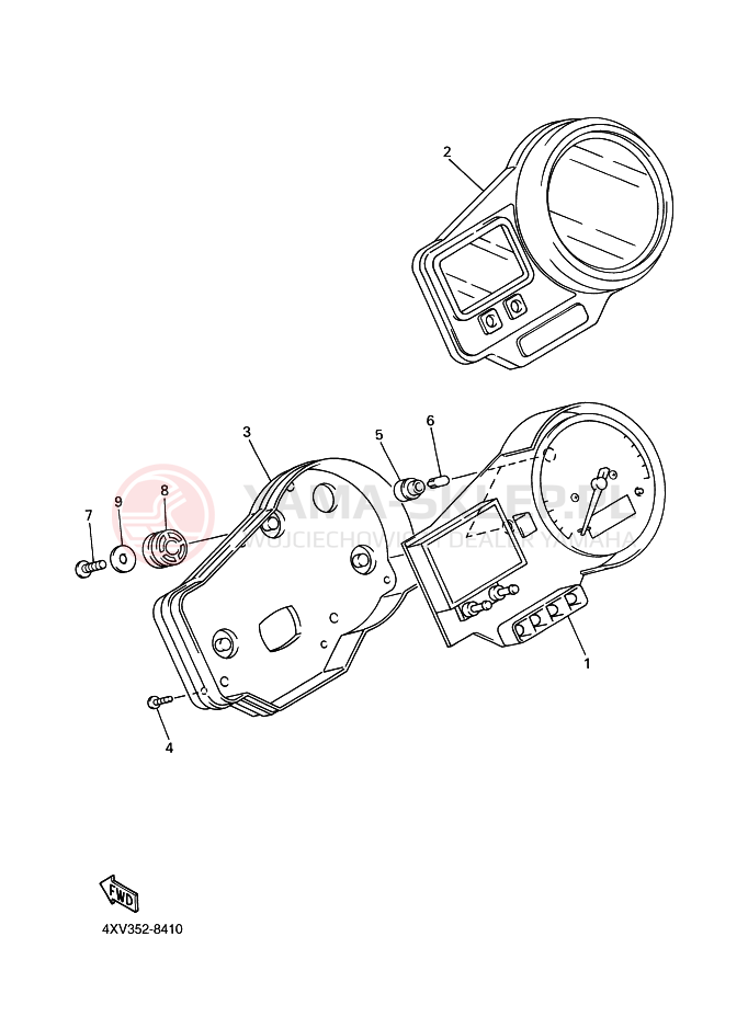 Schemat "licznik" do Yamaha YZF-R1 R1
