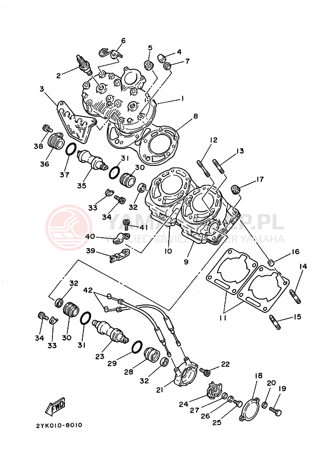 Schemat "cylinder" do Yamaha TDR250