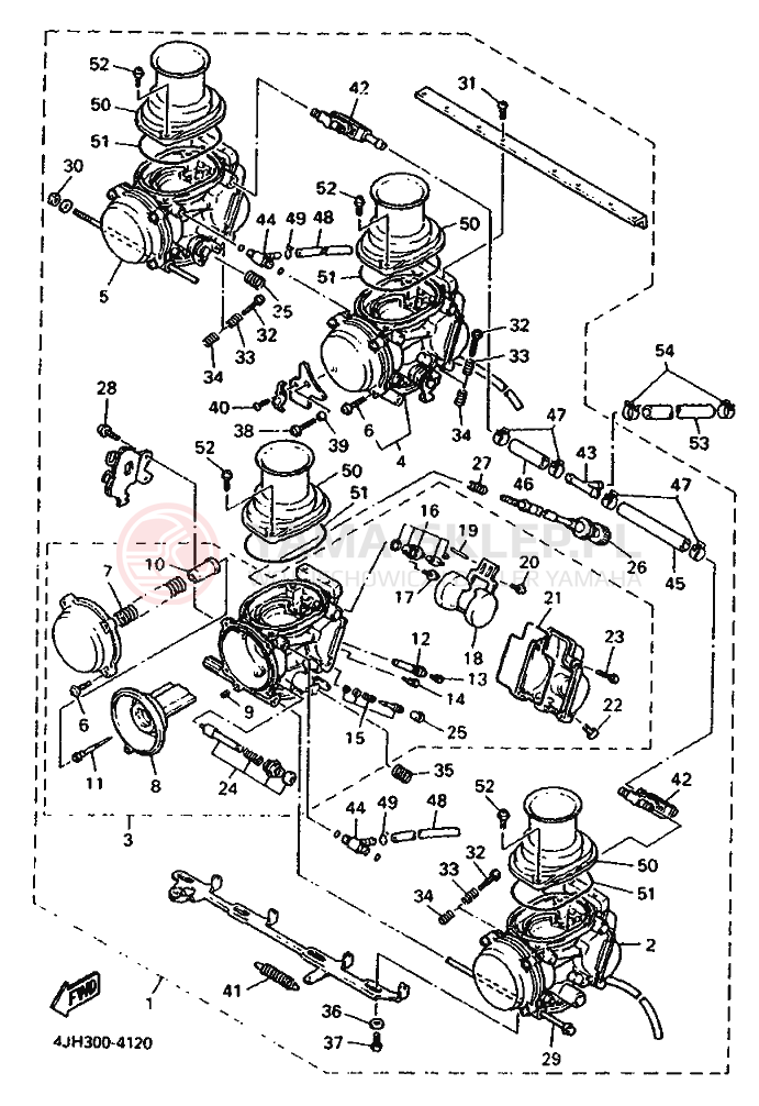 Schemat "Gaźnik" do Yamaha FZR600R