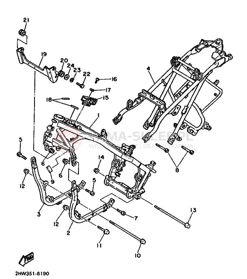 Schemat "rama" do Yamaha FZ600