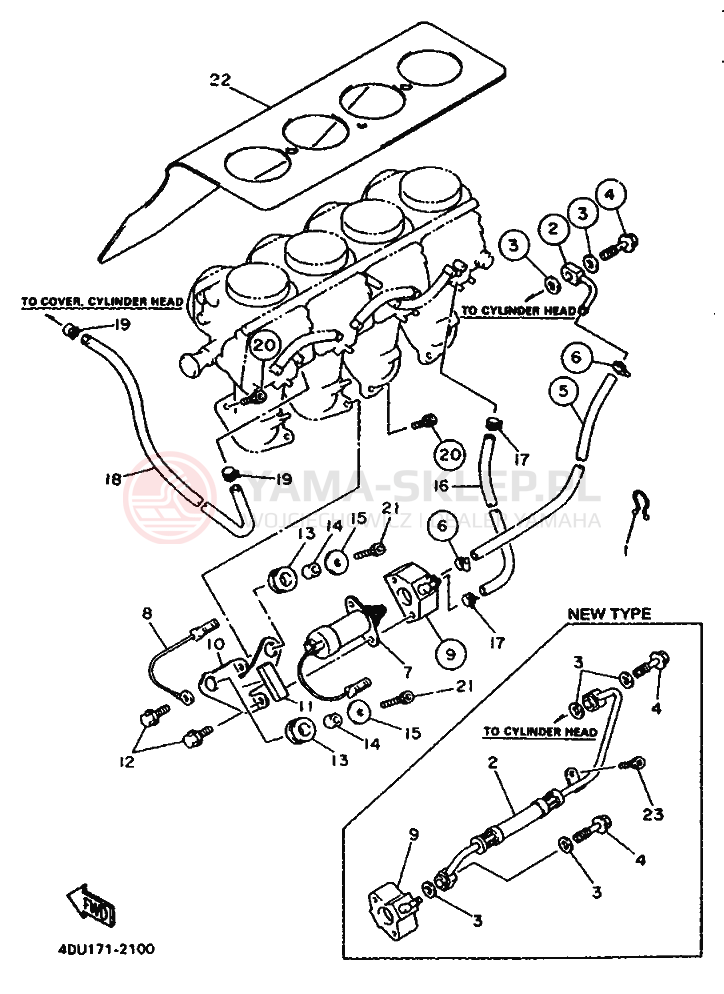 Schemat "Gaźnik" do Yamaha XJ600S DIVERSION