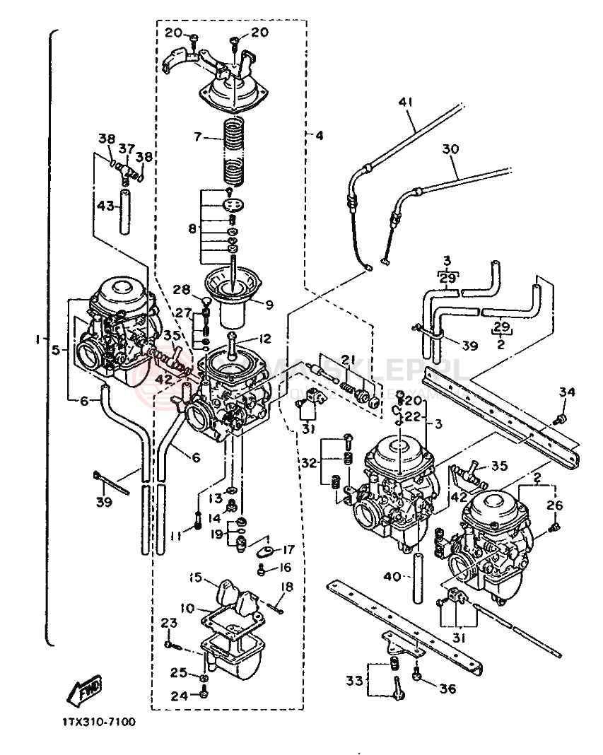 Schemat "Gaźnik" do Yamaha FJ1200U